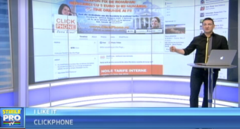 George Buhnici recomandă ClickPhone la ProTV, 2014